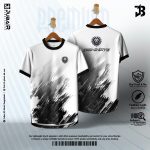 Round Neck Polyester Sports Jersey - Abstract Brush Design (5 Colors) - Jubair Bangladesh - Image 3