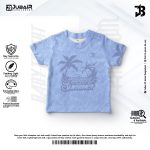Premium Light Blue Palm Tree Summer T-Shirt for Kids