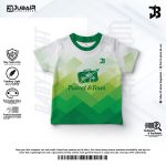Vibrant Green Gradient Abstract Trip Design Jersey for Kids
