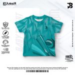 Kids' Cricket Theme Teal Blue Sports Jersey - Jubair BD