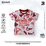 Red & White Abstract Racing Theme Kids' Tshirt
